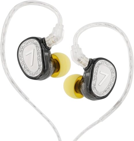 شاشة Elua Ultra داخل الأذن 7 هرتز، سماعات أذن LCP ديناميكية 10 مم - لعبة HiFi سلكية IEM مع كابل نحاسي عالي النقاء خالٍ من الأكسجين 0.78 مم قابل للفصل 2Pin لعشاق الصوت (ذهبي) in Kuwait
