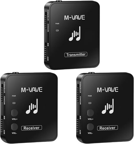 نظام مراقبة الأذن M-VAVE WP-10 اللاسلكي داخل الأذن، نظام IEM ستيريو، نظام IEM منخفض الاستجابة قابل لإعادة الشحن بتردد 2.4 جيجا هرتز، الاقتران التلقائي، نظام استقبال إرسال نظام IEM اللاسلكي واحد إلى العديد (WP-10 (1T & 2R)) in Kuwait