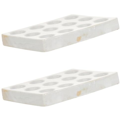 Gatuida 2pcs Porcelain Spot Plate Ceramic Reaction Plates for Laboratory Chemical Testing and Convenient Design for Experiments and Education in Kuwait