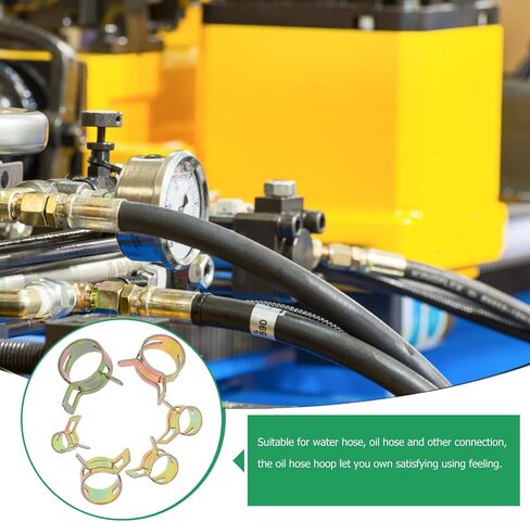 مجموعة مشابك زنبركية للخراطيم الفولاذية المجلفنة 80 قطعة من ULTECHNOVO لخراطيم الزيت والماء، مشابك أنبوبية عملية وسهلة التركيب بأقطار داخلية متعددة 7 مم إلى 17 مم للسيارات in Kuwait