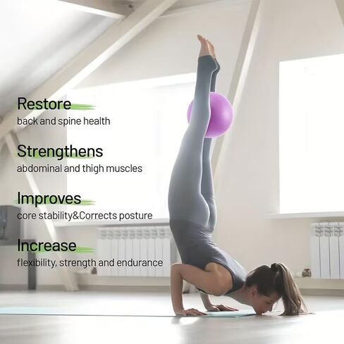 Pilates Small Exercise Ball - 9 Inch Workout Ball for Stability, Barre, Yoga, Core & Physical Therapy in Kuwait