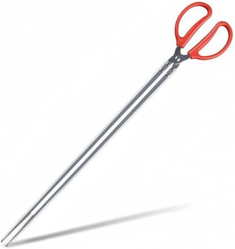 Amagogo Tongs Trash Picker من الفولاذ المقاوم للصدأ، مقابض مسننة غير قابلة للانزلاق، تصميم مريح مناسب لكبار السن في الحديقة وتنظيف الشوارع للاستخدام المنزلي، 61 سم، مستقيم in Kuwait