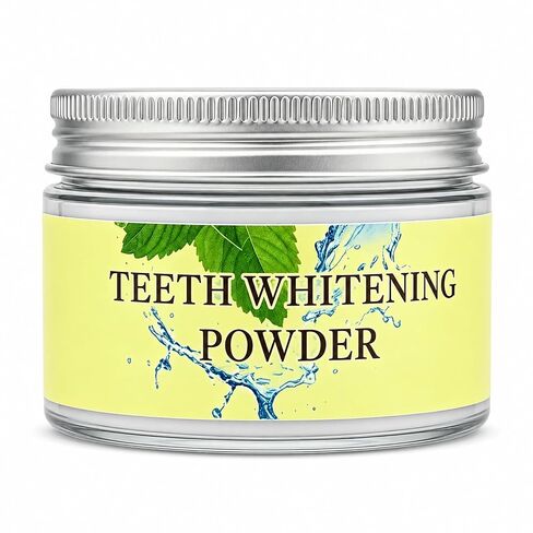 Bamboo Charcoal Whitening Tooth Powder with Hydroxyapatite, Stain Removal & Enamel Support, Natural Fluoride Free Teeth Whitening Powder for Adults, 1.76 oz in Kuwait