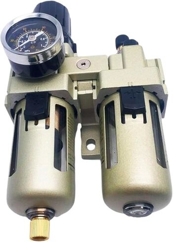 Pneumatic Pressure Regulator Oil Water Separator AC4010-04 G1/2 AC4010-06 G3/4 Air Filter Lubricator Combination(AC4010-06,Copper) in Kuwait