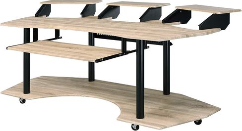 83" Natural Oak Music Recording Studio Desk in Kuwait