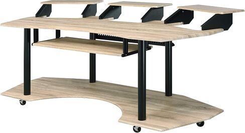 83" Natural Oak Music Recording Studio Desk in Kuwait