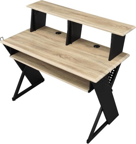 Natural Oak Music Recording Studio Desk in Kuwait