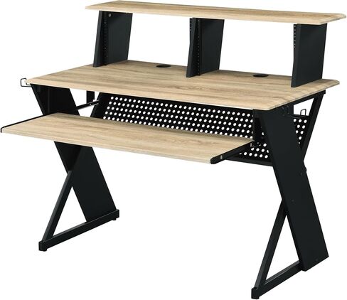 Natural Oak Music Recording Studio Desk in Kuwait