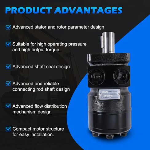 101-1012-009 | 101-1012 Hydraulic Motor | Direct Replacement for Eaton Char-Lynn H Series | Cast Iron High Torque | Displacement 160cc/r | Maximum Pressure 124BAR | 4-Hole Flange | in Kuwait