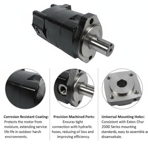 محرك هيدروليكي 104-1789-006 بديل لسلسلة Eaton Char-Lynn 2000، 9.59 متر مكعب في الإزاحة 2-Bolt SAE-A Mount، 470 دورة في الدقيقة 2780 رطل لكل بوصة مربعة محرك هيدروليكي عالي التحمل in Kuwait