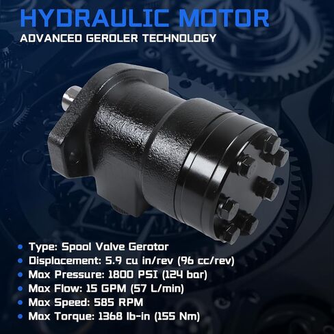 101-1035-009 Hydraulic Motor Replacement for Eaton Char-Lynn H Series, 5.9 cu in/rev Displacement 585 RPM 1800 PSI 15 GPM Low Speed High Torque Gerotor Motor in Kuwait