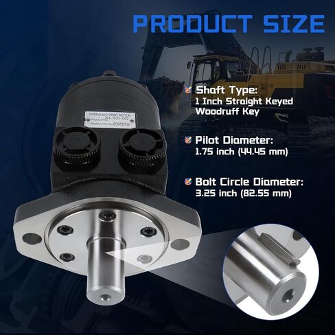 101-1035-009 Hydraulic Motor Replacement for Eaton Char-Lynn H Series, 5.9 cu in/rev Displacement 585 RPM 1800 PSI 15 GPM Low Speed High Torque Gerotor Motor in Kuwait