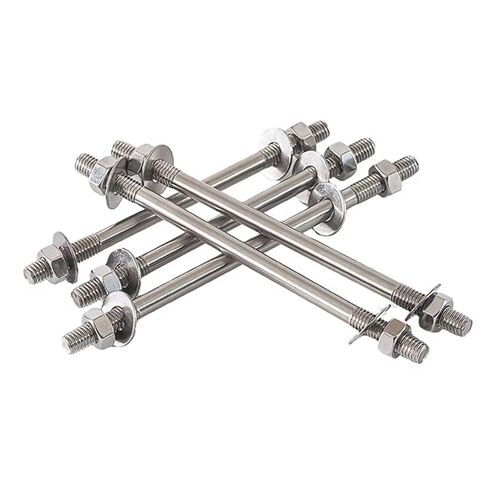 M10 304 Stainless Steel Double Ended Through-Wall Bolts, 14-Size Threaded Rod Kit (40mm-120mm) with Nuts and Washers (M10*45 (2 Sets)) in Kuwait