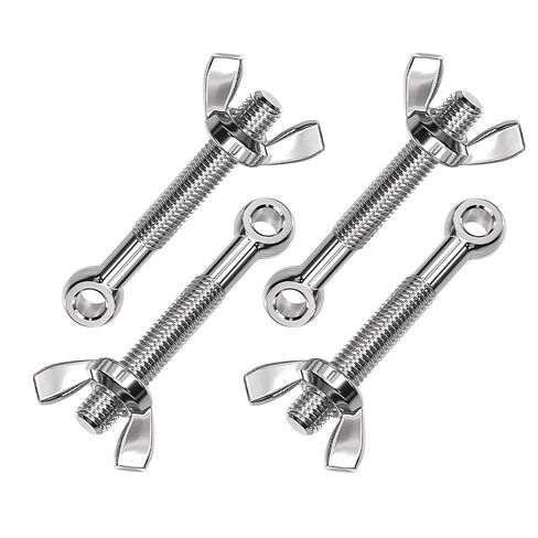 304 Stainless Steel Union Bolt with Wing Nut Set, M8 Eyelet Connector Bolts for DIY, Furniture, Hanging, and Marine, Complete Kit (M8*40 [4 Sets]) in Kuwait
