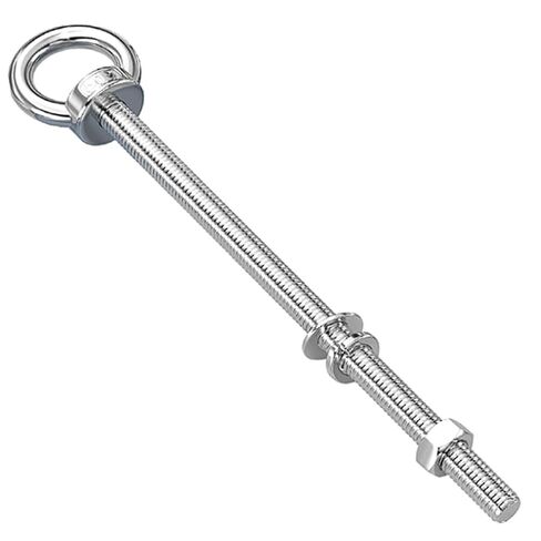 304 Stainless Steel Heavy Duty Eye Bolt M8, Large Lifting Ring with Nut and Washers for Through-Wall Mounting and Rigging (M8*100 [1 Set]) in Kuwait