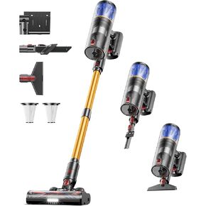 Cordless Vacuum Cleaner, 65KPA 650W 70Mins Stick Vacuum Cordless with Three Suction Modes, Self-Standing&LED Touch Screen, Anti-Tangle Brush, Vacuum Cleaners for Home/Pet Hair/Carpet in Kuwait