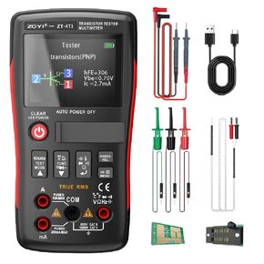 ZOTEK-XT1 2 in 1 Transistor Tester Multimeter, 25000-count Multimeter, Current, Voltage and Resistance Tester, Mosfet Transistor Capacitor SMD Electronic Component Tester, SCR PNP NPN ESR Meter in Saudi Arabia