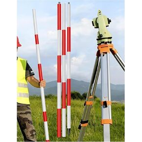 Aluminium Survey Pole, Length 200/300/500cm, Grade Rod for Land Surveying, Road Construction, Depth Gauge Well Tool, Durable & Lightweight in Kuwait