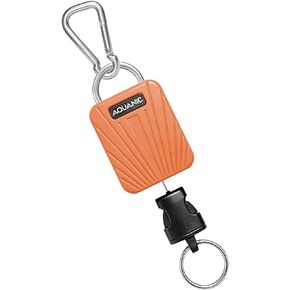 nitescuba Scuba Gear Retractable Gear Tethers, Heavy-Duty Dive Clip Lanyard with 316 Stainless Steel Snap Hook, Split Ring and 58cm (22.83″) Quick-Release Extension Cord for Dive Light & Camera-orange in Saudi Arabia