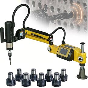 600W Electric Tapping Machine,Tapper Tapping Arm Universal 360 Degree,312 RPM High Speed Tap,8 PCS Collets Included,for Machinery Manufacturing, Mould Machinery and Other Industries in Kuwait