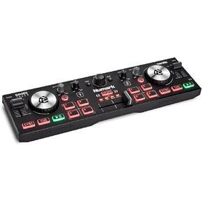 Numark MixTrack Go Compact Bluetooth DJ Controller with Stems Control | 2-Deck DJ Mixer, for Beginners & Mobile DJs, Smart Fader, USB-C, Serato DJ Lite & Algoriddim djay Included, Gen 4 in Kuwait