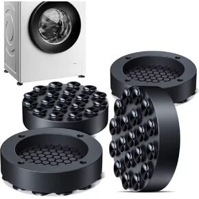 Anti-Vibration Pads for Electric Washer and Dryer Rubber Foot Pad Base for Anti-Vibration and Anti-Walk Features Stops Washer Dryer from Moving - Antivibration Stabilizer for Leveling Washer (4pcs) in Saudi Arabia
