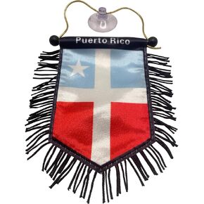 Puerto Rico Flag for car Original Car Mirror Hanging Accessory – First Flag Colorway Design, Double-Sided Puerto Rican Cars Flags Banner Decoration for Rearview Mirror, Car, Home, or Office in Kuwait