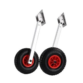 2 Pieces Transom Wheel Easy to Install Folding Transom Wheel High Load Capacity Dinghy Beaching Wheels for Shoreline in Kuwait