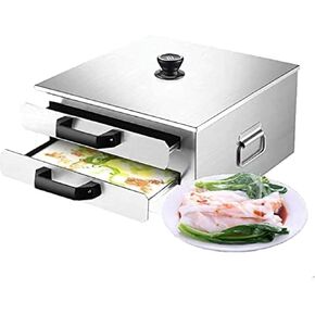 WANGLIN Stainless Steel Pasta Pots Rice Noodle Rolls Machine - Steamer for Vermicelli Roll - Cantonese Cuisine Cookware with Trays, in Kuwait