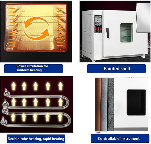 Lab Convection Oven, Vacuum Drying Oven: 16L and 43L Constant Temperature Blast Ovens with Digital Display for Electronic Components and Seeds in Kuwait