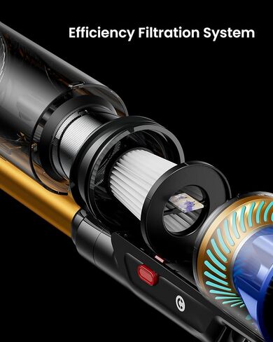 Cordless Vacuum Cleaner, 65KPA 650W 70Mins Stick Vacuum Cordless with Three Suction Modes, Self-Standing&LED Touch Screen, Anti-Tangle Brush, Vacuum Cleaners for Home/Pet Hair/Carpet in Kuwait
