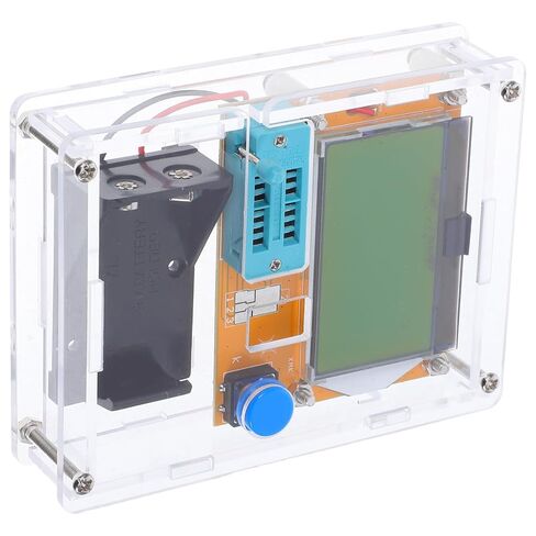 Graphical Transistor Tester with LCD Display for Capacitor, Inductor, Resistor Testing, Multifunction Electrical Tester Kit with Plastic and Metal Construction, for Electronic in Kuwait