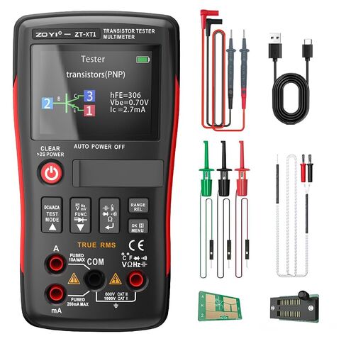 ZOTEK-XT1 2 in 1 Transistor Tester Multimeter, 25000-count Multimeter, Current, Voltage and Resistance Tester, Mosfet Transistor Capacitor SMD Electronic Component Tester, SCR PNP NPN ESR Meter in Kuwait