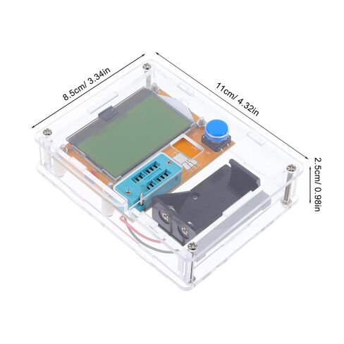 Holibanna Multifunction Transistor Tester with LCD Display for Capacitor Inductor Resistor Testing, Easy to Use Electronic Component Tester Made of Plastic and Metal, for Electrical Testing in Kuwait