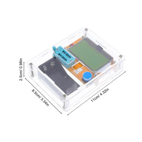 Holibanna Multifunction Transistor Tester with LCD Display for Capacitor Inductor Resistor Testing, Easy to Use Electronic Component Tester Made of Plastic and Metal, for Electrical Testing in Kuwait