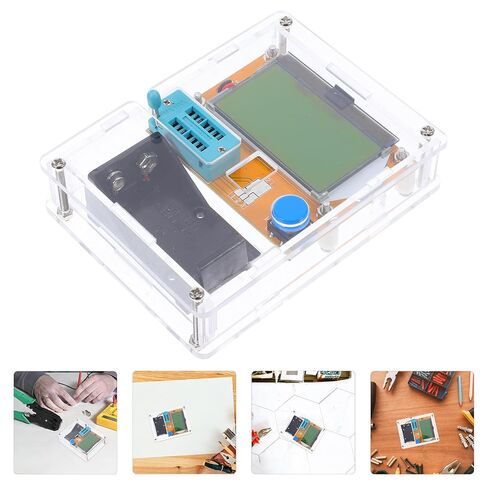 Holibanna Multifunction Transistor Tester with LCD Display for Capacitor Inductor Resistor Testing, Easy to Use Electronic Component Tester Made of Plastic and Metal, for Electrical Testing in Kuwait