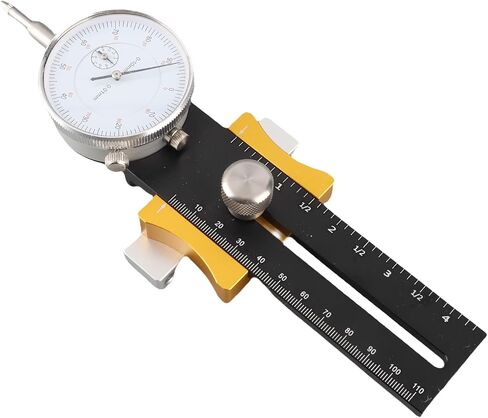 Adjustable Length 130 mm to 220 mm Table Saw Calibration Tool with Shockproof Dial Gauge - Stainless Steel Measuring Rod for Woodworking Band Saw and Shop Machinery. in Kuwait