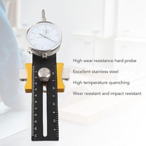Adjustable Length 130 mm to 220 mm Table Saw Calibration Tool with Shockproof Dial Gauge - Stainless Steel Measuring Rod for Woodworking Band Saw and Shop Machinery. in Kuwait