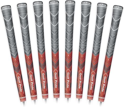 MCC Plus4 Golf Club Grip - All-Weather Hybrid Grip with Larger Lower Hand - Brushed Cotton Cord & Pebbled Texture - Red in Kuwait
