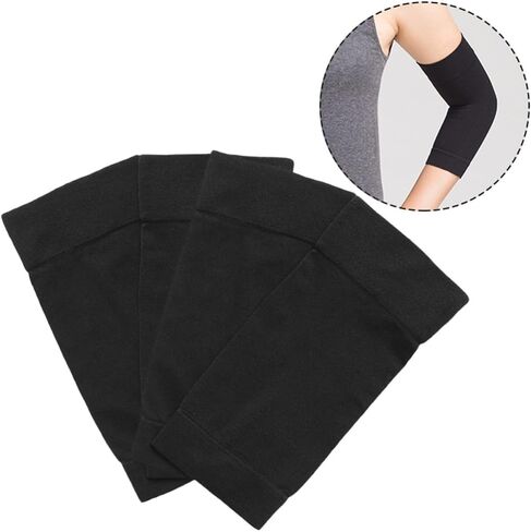 VALICLUD 2 Pairs Black Elbow Sleeves for Superior Support and Relief, Elastic Fiber and Chinlon Material, Outdoor Sun Protection Arm Covers for Sports and Tattoo Scar Concealment in Kuwait