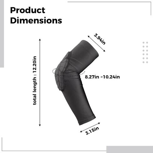 1 Pair Padded Elbow Sleeves for Youngsters, Compression Arm Sleeve with EVA Pad, Protective Gear for Basketball, Football, Volleyball and Biking, Youth Sport Support Wraps in Kuwait