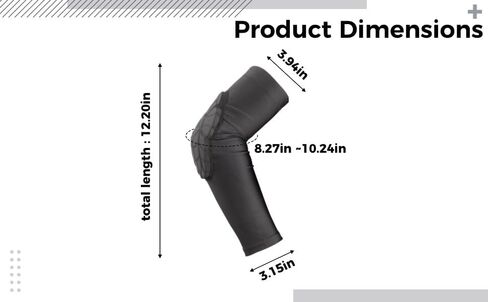 1 Pair Padded Elbow Sleeves for Youngsters, Compression Arm Sleeve with EVA Pad, Protective Gear for Basketball, Football, Volleyball and Biking, Youth Sport Support Wraps in Kuwait