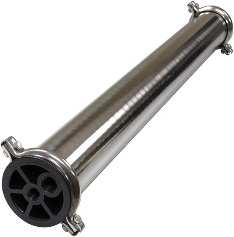 غشاء RO الإسكان وعاء ضغط من الفولاذ المقاوم للصدأ 4 "x40" 4040 300 PSI 3/4 "منافذ التغذية والصرف 1/2" منافذ تتخلل in Kuwait