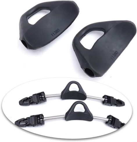 Ergonomic Diving Fins Heel Cups With Spring Heel Straps And Handle Holder Quick Release Buckle Anti Slip Rubber Flipper Accessories Compatible With Swim And Scuba Fins For 12Mm Spring Tube Black Set in Saudi Arabia