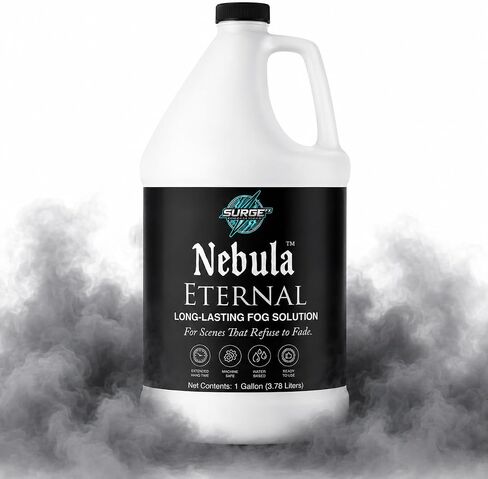 سائل الضباب الأبدي طويل الأمد من SurgeFX Nebula، 1 جالون - عصير الضباب المستمر الكثيف للمنازل المسكونة والمسرح وعروض الليزر in Kuwait