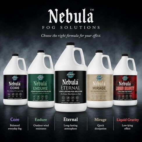 سائل الضباب الأبدي طويل الأمد من SurgeFX Nebula، 1 جالون - عصير الضباب المستمر الكثيف للمنازل المسكونة والمسرح وعروض الليزر in Kuwait