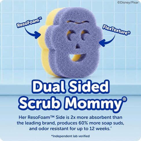 Scrub Daddy Scrub Mommy Toy Story Rocket Ship FlexTexture + ResoFoam Cleaning Sponges - Non-Scratch Sponges for Everyday Cleaning - Kitchen, Bathroom & Outdoor - Kitchen Sponges for Dishes (4 Count) in Kuwait