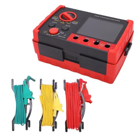 Generic Digital Ground Resistance Tester Machined Earth Resistance Meter for Power Facility Testing with Portable Carrying Box/Cover in Kuwait
