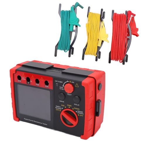 Generic Digital Ground Resistance Tester Machined Earth Resistance Meter for Power Facility Testing with Portable Carrying Box/Cover in Kuwait