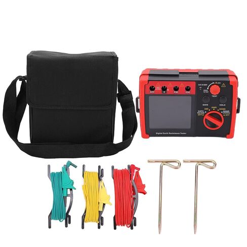 Generic Digital Ground Resistance Tester Machined Earth Resistance Meter for Power Facility Testing with Portable Carrying Box/Cover in Kuwait